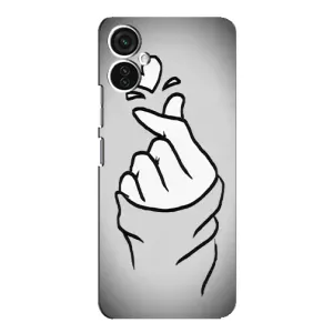 Чехол с принтом для TECNO Spark 9 Pro (AlphaPrint - Знак сердечка) (Значок Love)