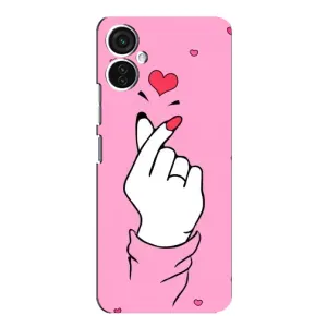 Чехол с принтом для TECNO Spark 9 Pro (AlphaPrint - Знак сердечка) (Знак Love)