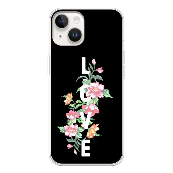 Чехол с принтом «Цветы LOVE» для TECNO Spark Go 1