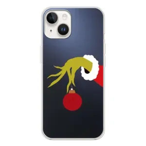Зимние Чехлы для Спарк Гоу 1 - прозрачный фон (Гринч с игрушкой)