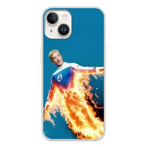 Чехол с принтом Фантастическая четверка для Tecno Spark Go 1 (Человек-факел в огне)