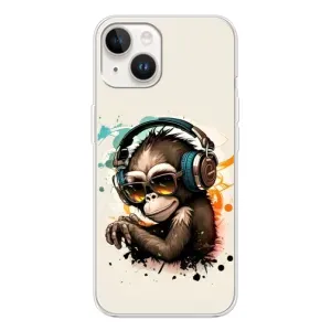 Чохол з Мавпами Tecno Spark Go 1 - (AlphaPrint) (Макака в навушниках)