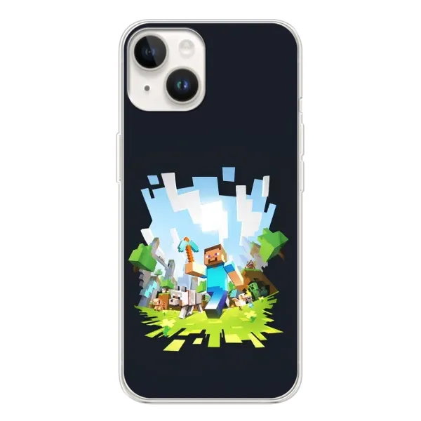 Чохол з принтом «персонажі Minecraft» для TECNO Spark Go 1