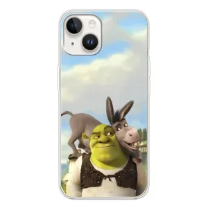 Чехол с мультфильмом Шрек на Tecno Spark Go 1 (Шрек и Осел)