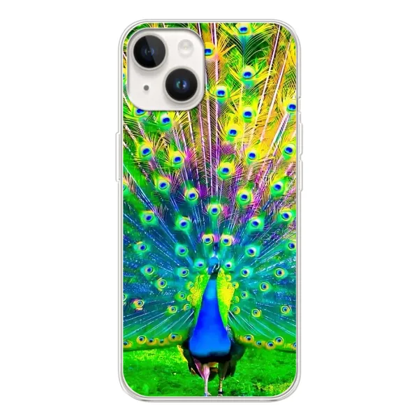 Чехол с принтом «Яркий Павлин» для TECNO Spark Go 1