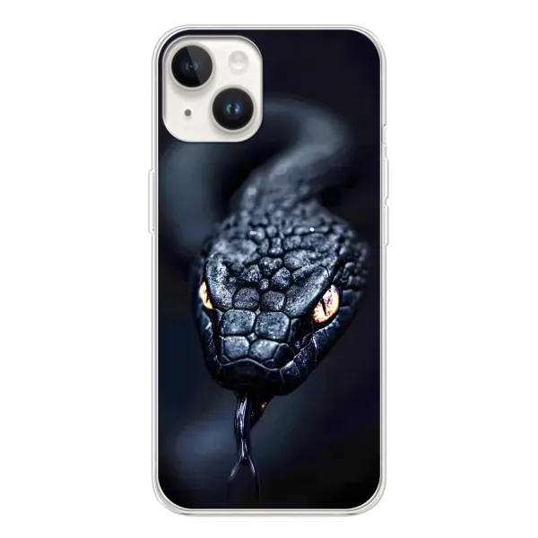 Чехол с принтом «Черная змея» для TECNO Spark Go 1