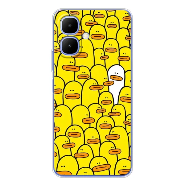 Чехол с принтом «Белая уточка» для TECNO Spark Go 2