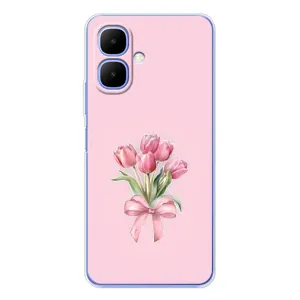 Чехол с розовым рисунком для Tecno Spark Go 2