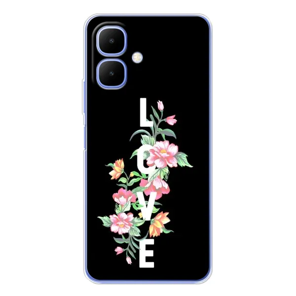 Чохол з принтом «Квіти LOVE» для TECNO Spark Go 2 Чохол з принтом «Квіти LOVE» для TECNO Spark Go 2
