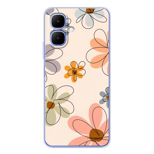 Чохол з принтом «Кольорові квіти» для TECNO Spark Go 2