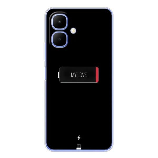 Чохол з принтом «Love battery» для TECNO Spark Go 2 Чохол з принтом «Love battery» для TECNO Spark Go 2
