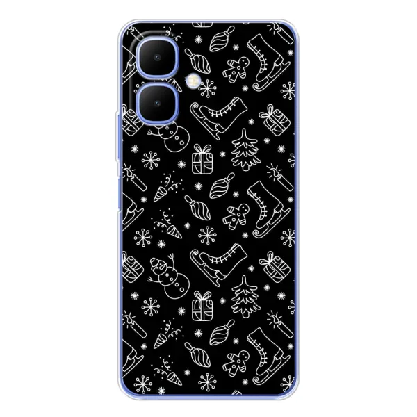Чехол с принтом «Новогодний фон» для TECNO Spark Go 2 Чехол с принтом «Новогодний фон» для TECNO Spark Go 2