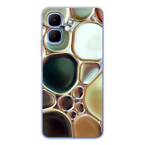 Чехол с принтом «Радужный Мрамор» для TECNO Spark Go 2