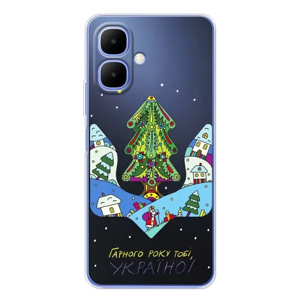Чохол з принтом «Різдвяний герб» для TECNO Spark Go 2