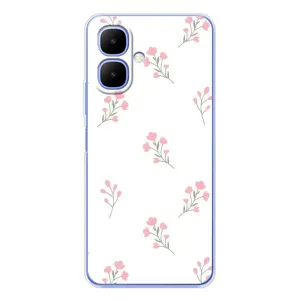 Чохол з розовим принтом для Tecno Spark Go 2 (Рожеві квіти)