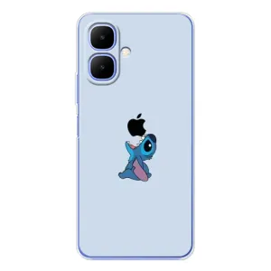 Чехол с принтом Стич на TECNO Spark Go 2 (Stitch apple)