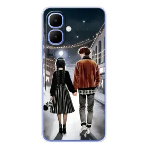 Чехол с дизайном Венздей 2 на Tecno Spark Go 2 (Уэнздей и Тайлер)