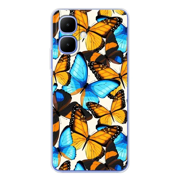 Чехол с принтом «Яркие бабочки» для TECNO Spark Go 2
