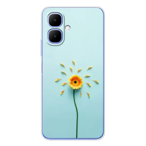Чохол з принтом «Жовта квітка» для TECNO Spark Go 2