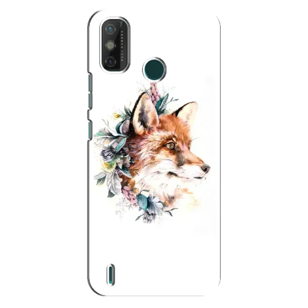 Чехол с принтом «Лисичка в цветочках» для TECNO Spark GO (2020)