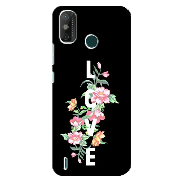 Чехол с принтом «Цветы LOVE» для TECNO Spark GO (2021)