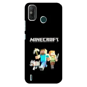 Чехол Майнкрафт на TECNO Spark GO (2021) (AlphaPrint) Minecraft (герои Minecraft)