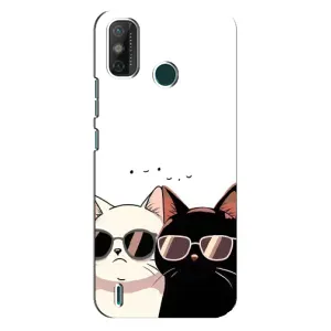 Чохол з малюнком кіт на TECNO Spark GO (2021) (Коти в окулярах)
