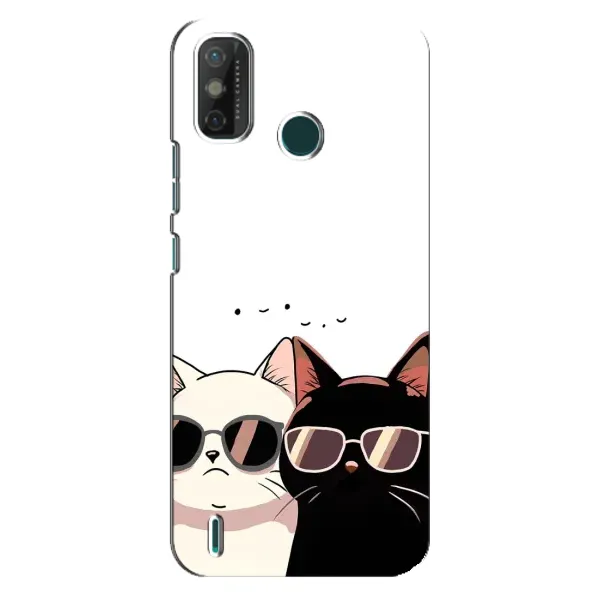 Чохол з принтом «Коти в окулярах» для TECNO Spark GO (2021)