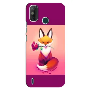 Чохли з картинкою Лисичка для TECNO Spark GO (2021) (VPrint) (Лиса з трояндою)
