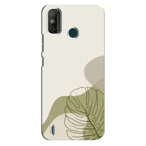 Силконовий чохол з принтом в квітах на TECNO Spark GO (2021) (Зелена монстера дизайн)
