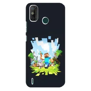 Чехол Майнкрафт на TECNO Spark GO (2021) (AlphaPrint) Minecraft (персонажи Minecraft)