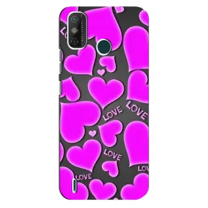 Чехлы для любимой на Техно Спарк ГО (2021) (VPrint) (Pink hearts)