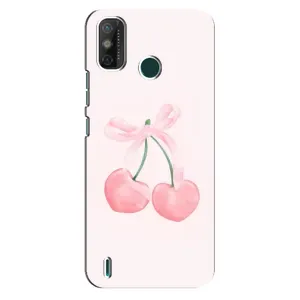 Чехол с розовым рисунком для TECNO Spark GO (2021) (Розовые вишни)