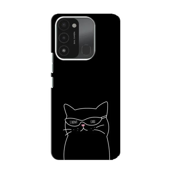 Чехол с принтом «Равнодушный кот» для TECNO Spark GO (2022)