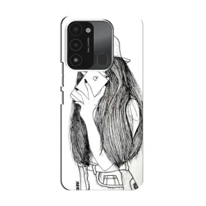 Чехол с печатью для TECNO Spark GO (2022) - (Мода) (AlphaPrint) (Фото девочки)