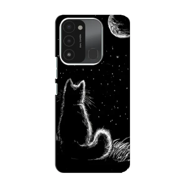 Чехол с принтом «Котик и луна» для TECNO Spark GO (2022) Чехол с принтом «Котик и луна» для TECNO Spark GO (2022)