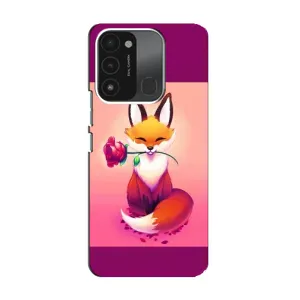 Чехлы с картинкой Лисички для TECNO Spark GO (2022) (VPrint) (Лисичка с розочкой)
