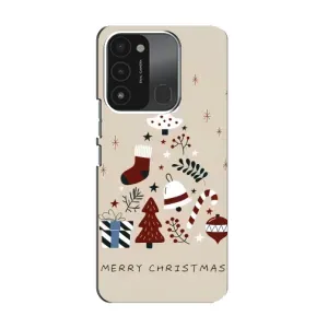 Рождественские, Праздничные Чехлы для Техно Спарк ГО (2022) (Merry Christmas)
