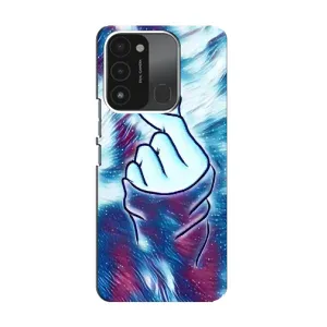 Чехол с принтом для TECNO Spark GO (2022) (AlphaPrint - Знак сердечка) (Радужное сердце)