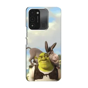 Чехол с мультфильмом Шрек на TECNO Spark GO (2022) (Шрек и Осел)