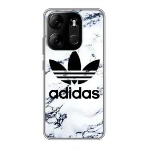 Чехлы Адидас для Tecno Spark Go 2023 (BF7) (AlphaPrint) (Адидас на мраморе)
