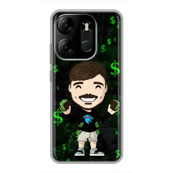 Чохол з принтом «Блогер Beast» для TECNO Spark Go 2023 (BF7)