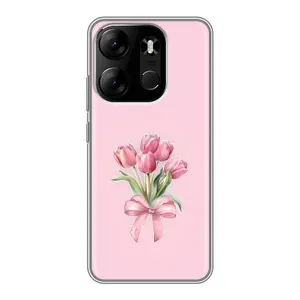 Чохол з розовим принтом для Tecno Spark Go 2023 (BF7) (Букет квітів)