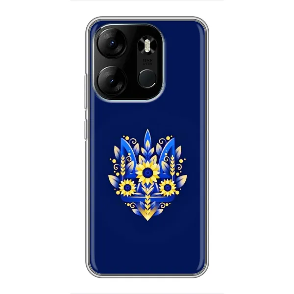 Чехол с принтом «Цветочный Герб» для TECNO Spark Go 2023 (BF7)