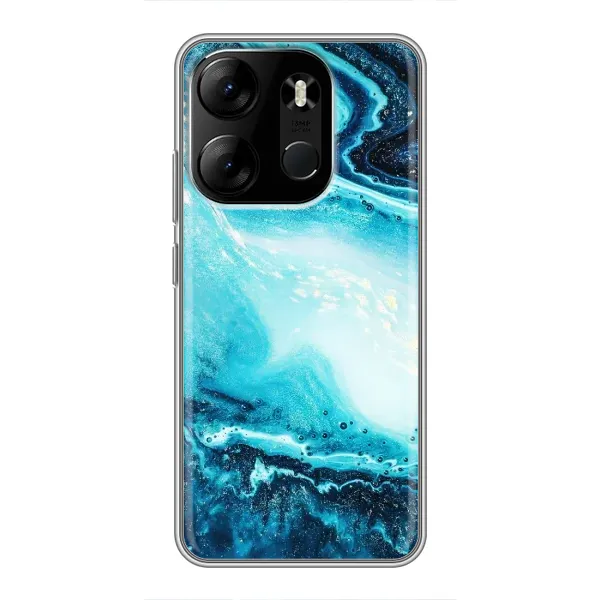 Чехол с принтом «Голубой мрамор» для TECNO Spark Go 2023 (BF7)