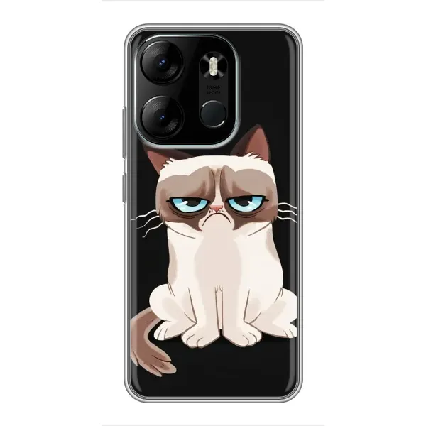 Чехол с принтом «Грустный кот» для TECNO Spark Go 2023 (BF7) Чехол с принтом «Грустный кот» для TECNO Spark Go 2023 (BF7)