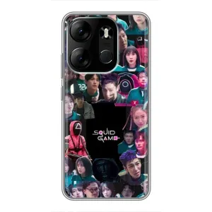 Чехол Гра в кальмара для Tecno Spark Go 2023 (BF7) (Коллаж Игра кальмара)
