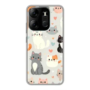 Чехол с рисунком кот на Tecno Spark Go 2023 (BF7) (Коллаж котов)