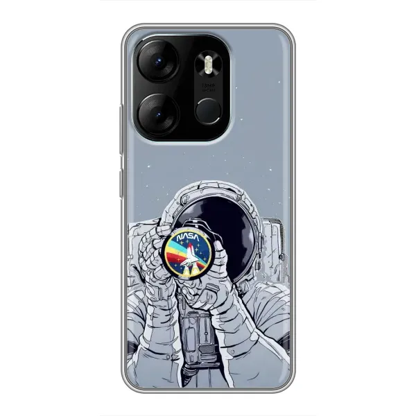 Чехол с принтом «Космонавт фото» для TECNO Spark Go 2023 (BF7)
