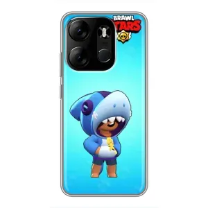 Чехол для Tecno Spark Go 2023 (BF7) Бравл Старс (VPrint) (Леон акула)